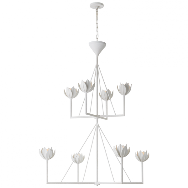 Chandelier, 8-Light, Plaster White, 49"W (JN 5006PW CM12X)