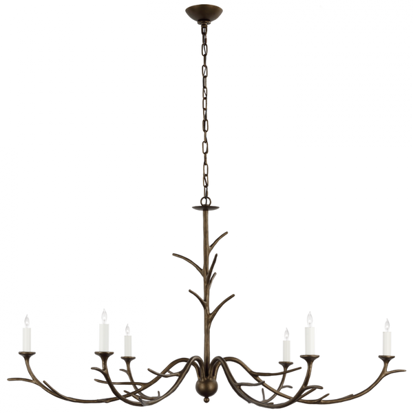 Large Chandelier - Antique Bronze Leaf