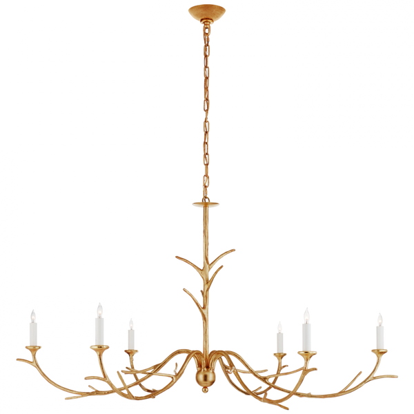 Large Chandelier - Antique Gold Leaf