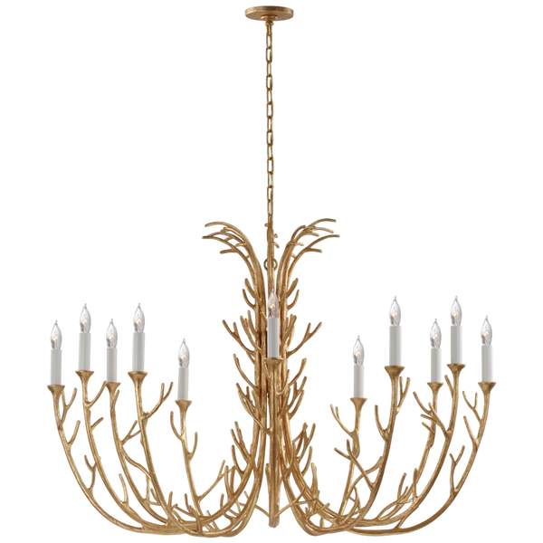 Chandelier, 12-Light, Antique Gold Leaf, 48.25"W (JN 5080AGL CU0DV)