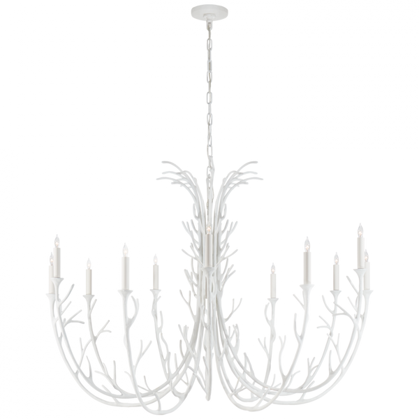 Chandelier, 12-Light, Plaster White, 48.25"W (JN 5080PW CPWV2)