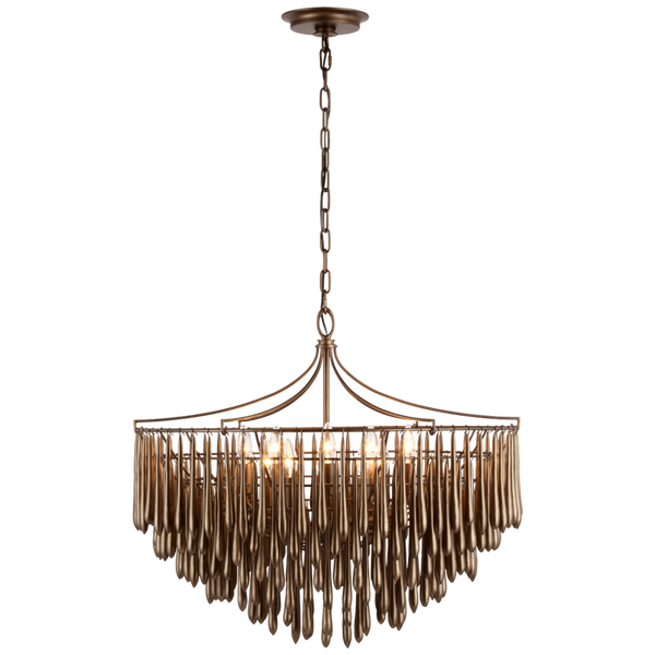 Medium Chandelier - Antique Bronze Leaf