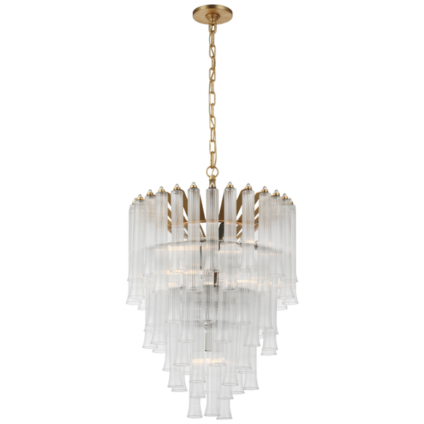 Small Waterfall Chandelier, 9-Light, Gild, 20.5"W (JN 5252G-CG CX40U)