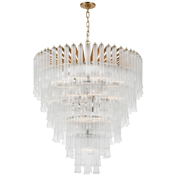 X-Large Waterfall Chandelier, 19-Light, Gild, 34.75"W (JN 5253G-CG CX40V)