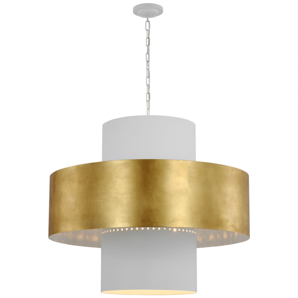 Pendant - Plaster White and Gild 31.5"