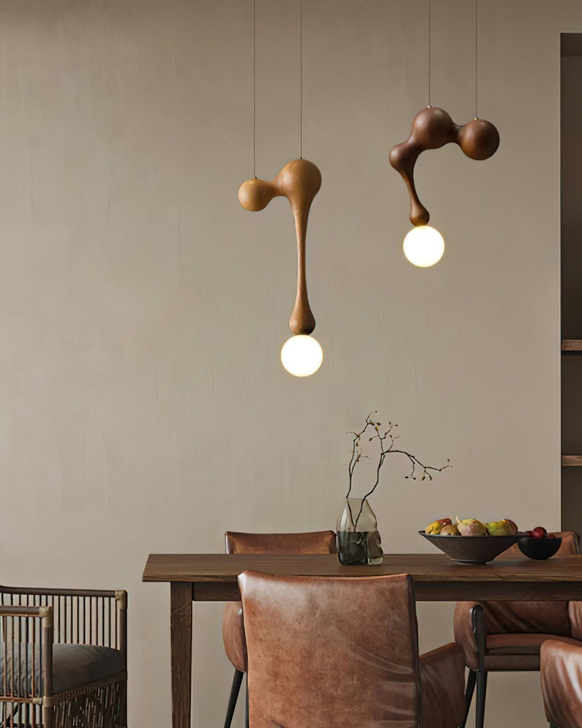 Jenna Wooden Hanging light Pendant Lamp