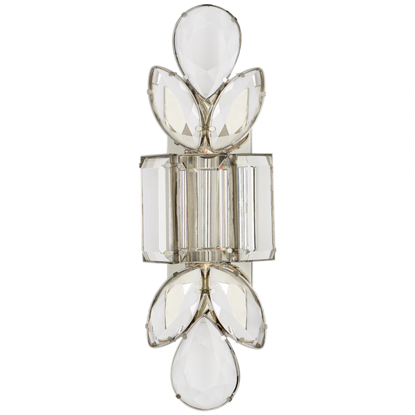 Wall Sconce, 2-Light, Jeweled, Polished Nickel, Clear Glass, 18.5"H (KS 2017PN-CG CHUHT)