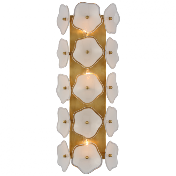 Wall Sconce, 3-Light, Soft Brass, Cream Tinted Glass, 20.5"H (KS 2066SB-CRE CU4CD)