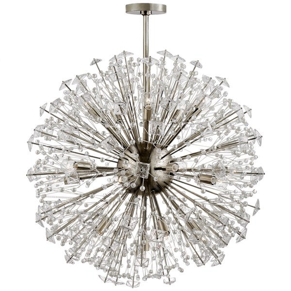 Chandelier, 21-Light, Polished Nickel, 32"W (KS 5006PN-CG CLZ1C)