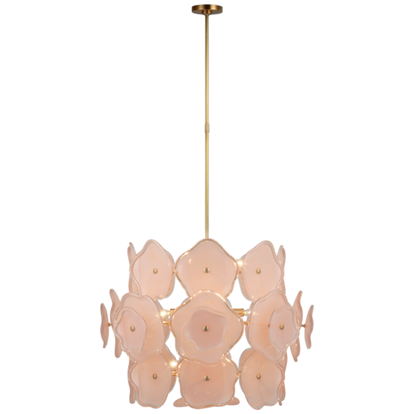 Large Barrel Chandelier - Soft Brass