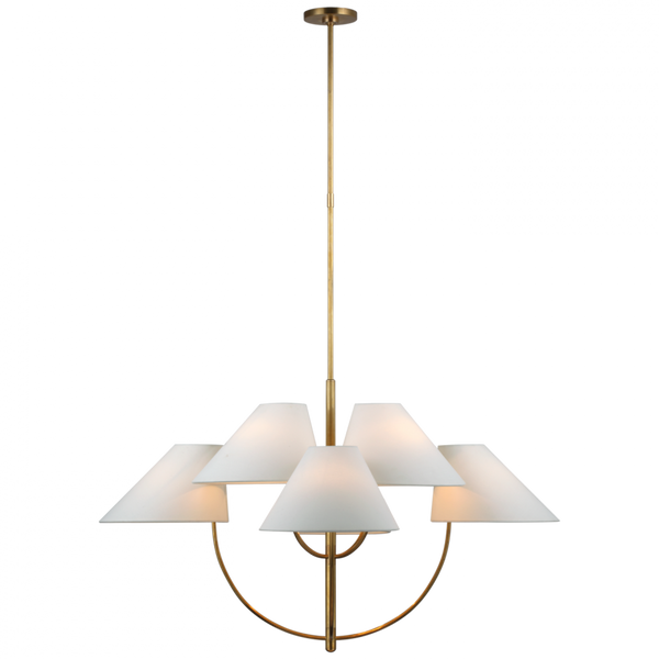 Large Two-Tier Chandelier - Soft Brass