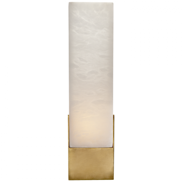 Bathroom Wall Sconce, 1-Light, Antique Burnished Brass, Alabaster, 16"H (KW 2112AB-ALB 2UZVX)