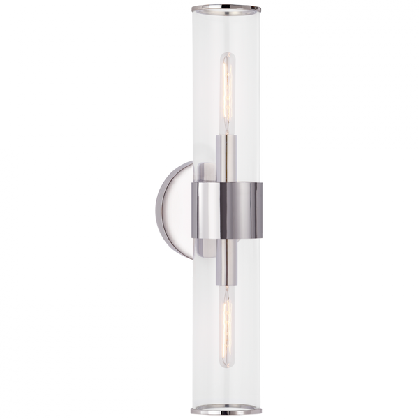 Medium Wall Sconce, 2-Light, Polished Nickel, 22"H (KW 2118PN-CG CX21Z)