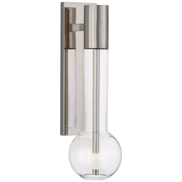 Wall Sconce, Bracketed, LED, Polished Nickel, Clear Glass, 19.5"H (KW 2130PN CPWVQ)