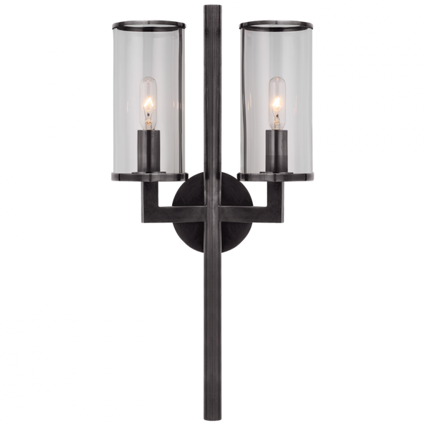 Double Wall Sconce, 2-Light, Bronze, 19"H (KW 2201BZ-CG CX23F)