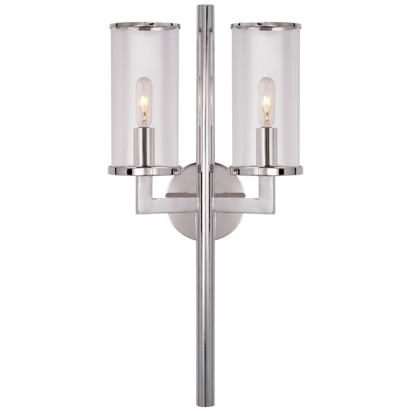 Double Wall Sconce, 2-Light, Polished Nickel, 19"H (KW 2201PN-CG CX411)