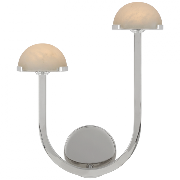 Left Wall Sconce, 1-Light, LED, Polished Nickel, 15"H (KW 2624PN-ALB CX23Q)