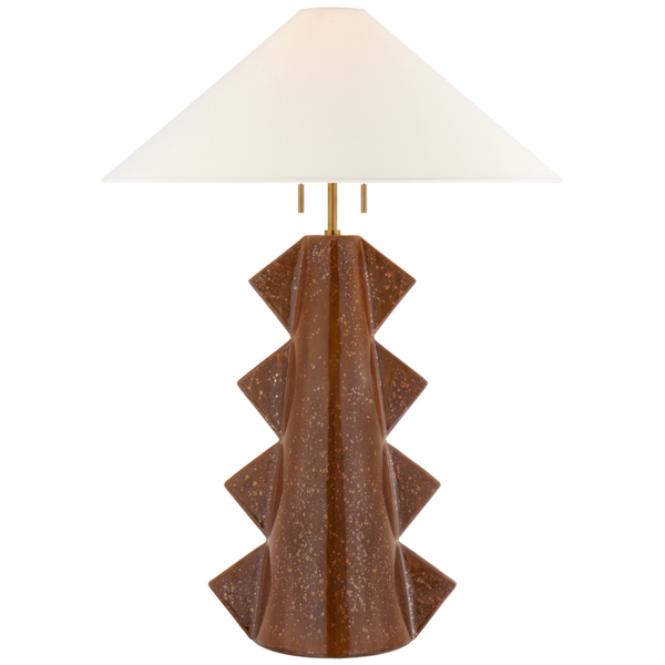 Table Lamp, 2-Light, Autumn Copper, Linen Shade, 33"H (KW 3681ACO-L CTVHT)