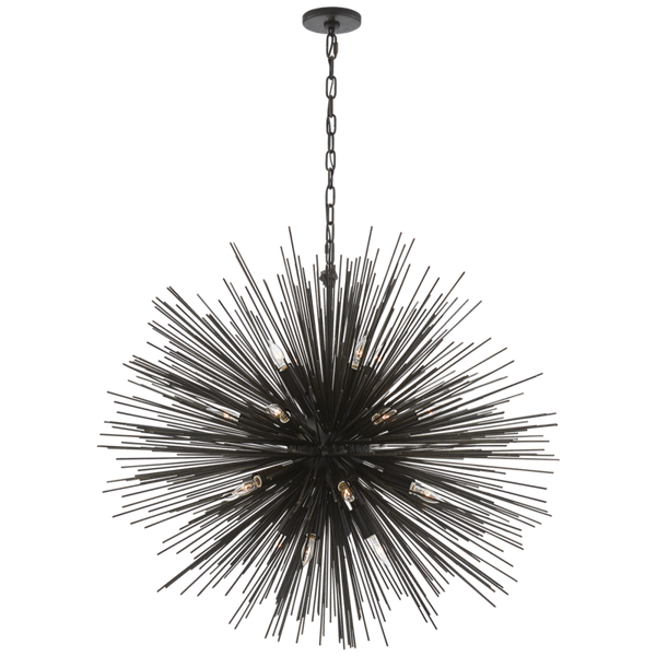 Chandelier, 20-Light, Aged Iron, 40.25"W (KW 5072AI 2UZWL)