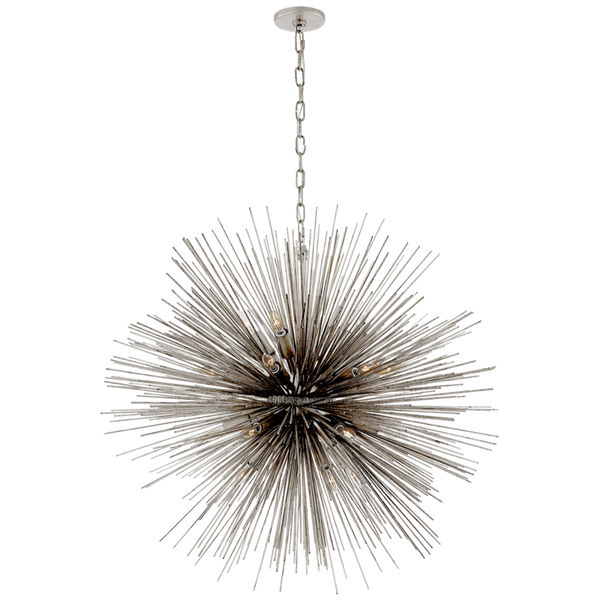 Chandelier, 20-Light, Burnished Silver Leaf, 40.25"W (KW 5072BSL 2UZWM)