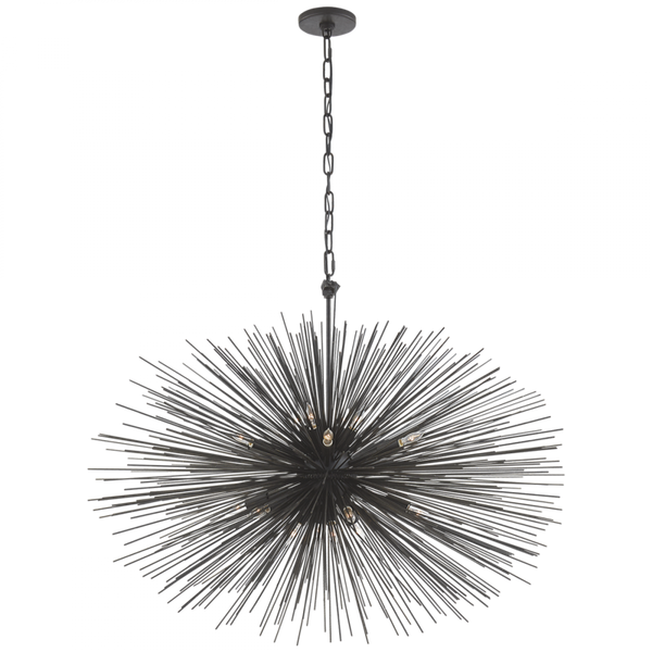 Chandelier, 20-Light, Aged Iron, 38"W (KW 5074AI 2N4E4)