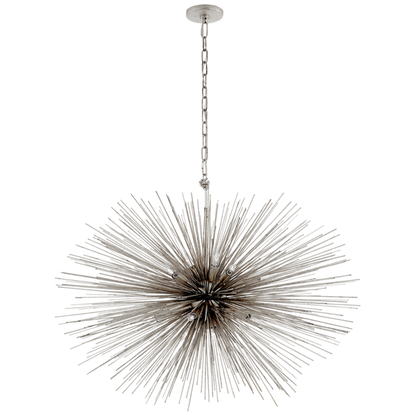 Chandelier, 20-Light, Burnished Silver Leaf, 38"W (KW 5074BSL 2R537)