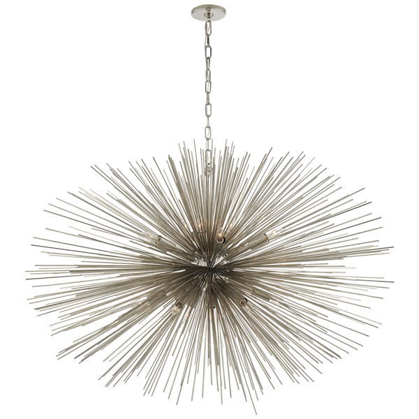 Chandelier, 20-Light, Polished Nickel, 50"W (KW 5075PN 2UZWU)