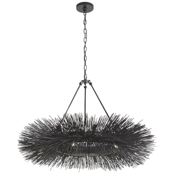 Chandelier, 16-Light, Aged Iron, 40"W (KW 5181AI 2V6QR)