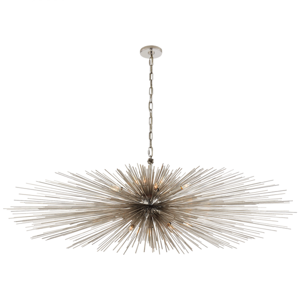 Linear Chandelier, 16-Light, Polished Nickel, 60"W (KW 5182PN CLY53)