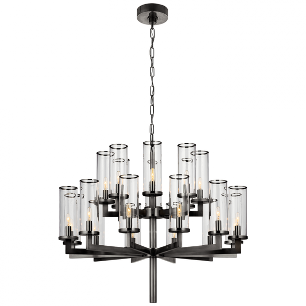 Double Tier Chandelier, 20-Light, Bronze, 34"W (KW 5201BZ-CG CX155)