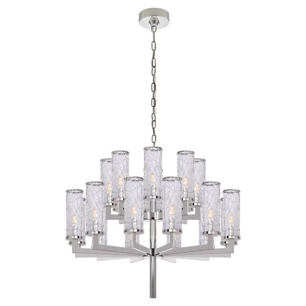 Chandelier, 20-Light, Polished Nickel, 34"W (KW 5201PN-CRG 2R5ZP)