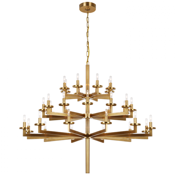 Tier Chandelier - Antique-Burnished Brass