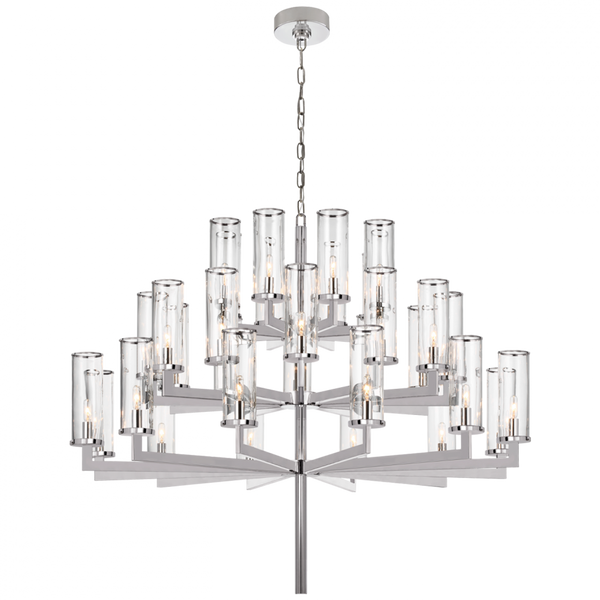 Tier Chandelier, 32-Light, Polished Nickel, 47.5"W (KW 5202PN-CG CX23L)