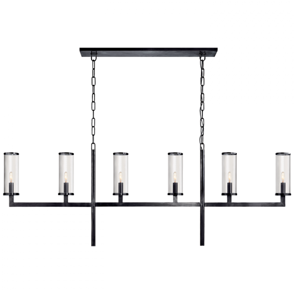 Large Linear Chandelier, 6-Light, Bronze, 3.5"W (KW 5203BZ-CG CX416)