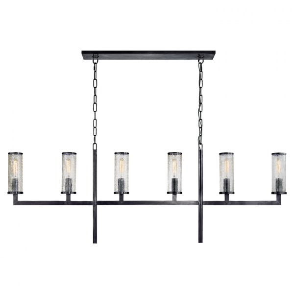 Linear Chandelier, 6-Light, Bronze, 62"W (KW 5203BZ-CRG CLR8L)