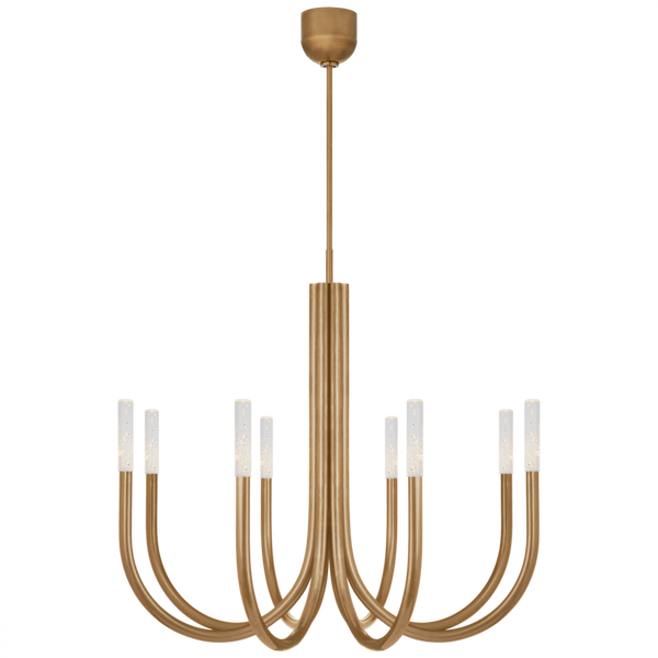 Chandelier, 8-Light, LED, Antique Burnished Brass, 38"W (KW 5581AB-SG CLX3P)