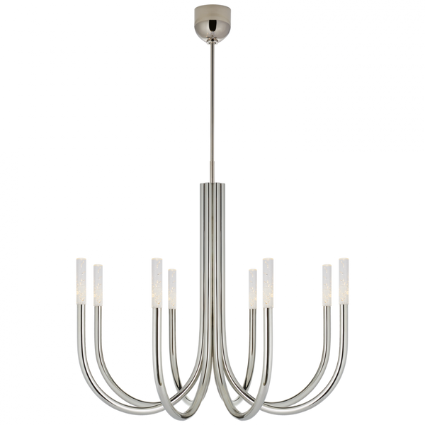 Medium Chandelier, 1-Light, LED, Polished Nickel, 38"W (KW 5581PN-SG CLX3U)