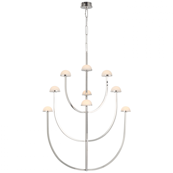 X-Large Three-Tier Chandelier, 1-Light, LED, Polished Nickel, 35.25"W (KW 5622PN-ALB CX23T)