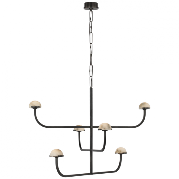 Three Tier Shallow Chandelier - Bronze