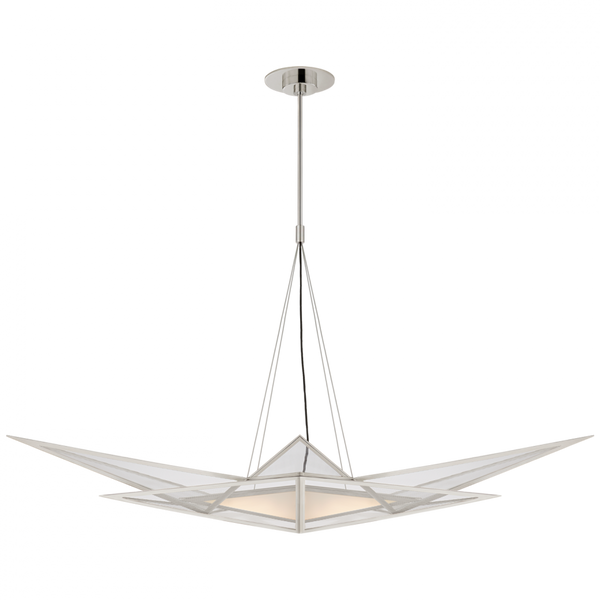 Linear Chandelier, LED, Polished Nickel, 55"W (KW 5650PN-CLG CPZQY)