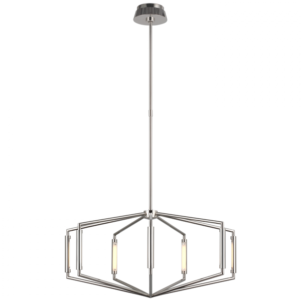 Low Profile Chandelier - Polished Nickel 50.75"