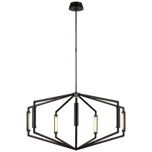 Low Profile Chandelier - Bronze 58"