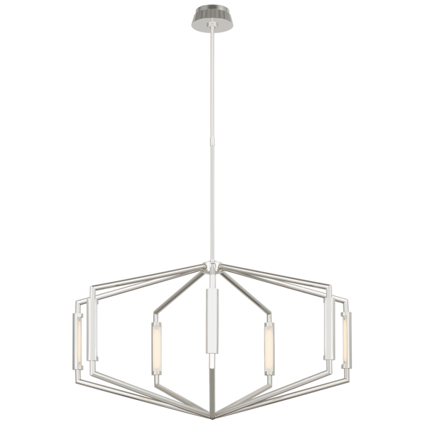 Low Profile Chandelier - Polished Nickel 58"