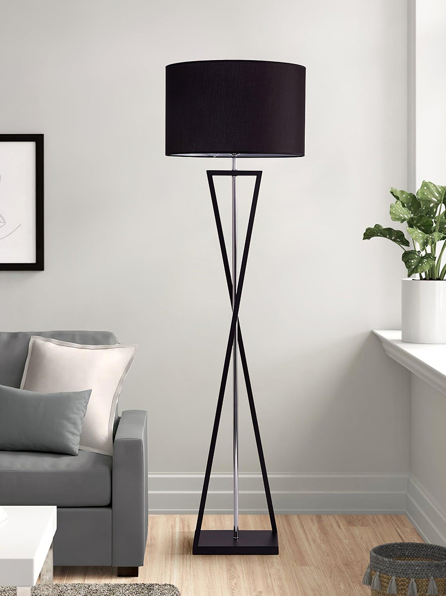 Kaden Black Floor-mounted Lamp Floor Lamp