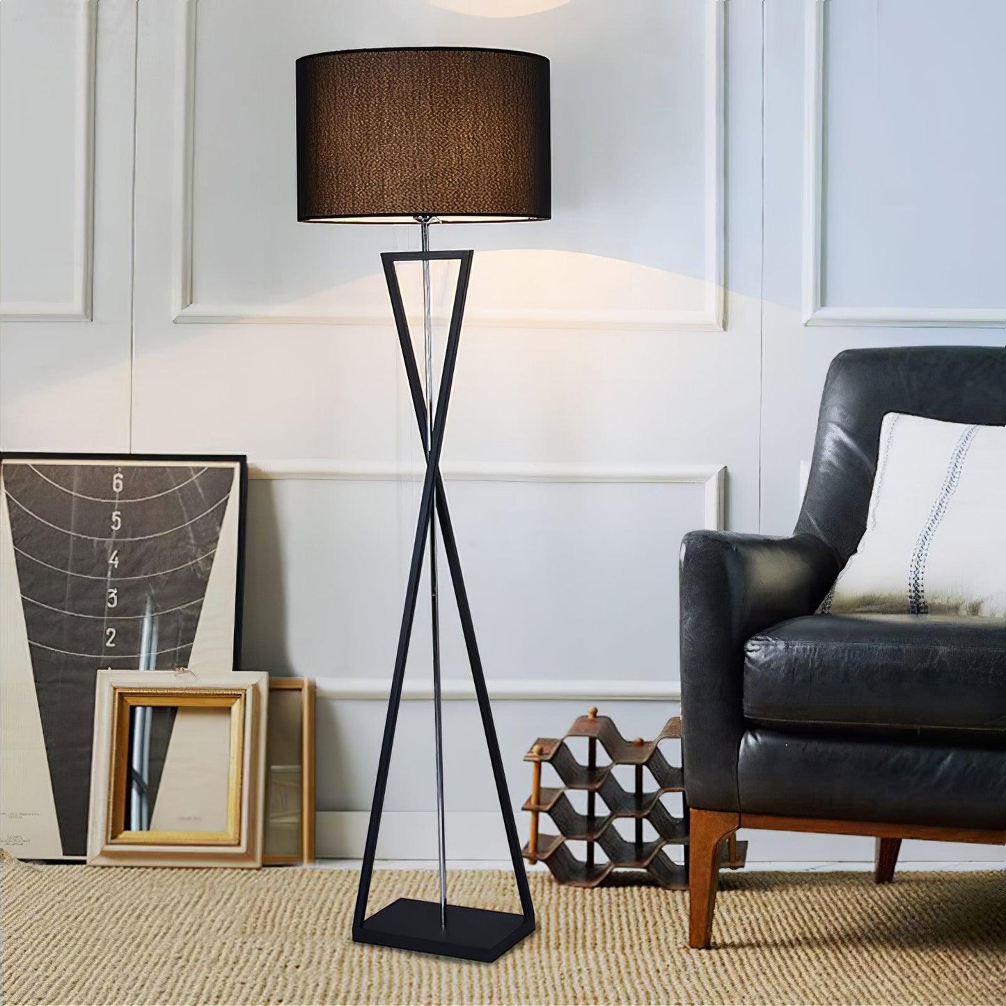 Kaden Black Floor-mounted Lamp Floor Lamp