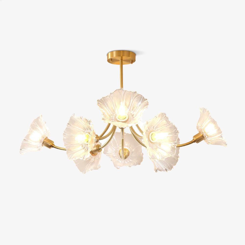 Kalin Flower Glass Gasolier Chandelier