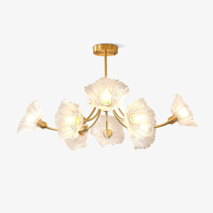 Kalin Flower Glass Gasolier Chandelier