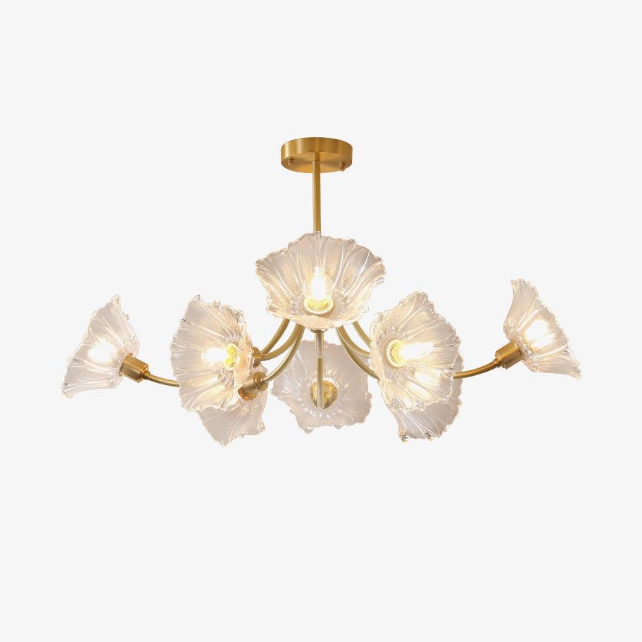 Kalin Flower Glass Gasolier Chandelier