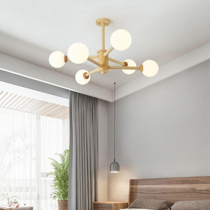 Kozan Wooden Gasolier Chandelier