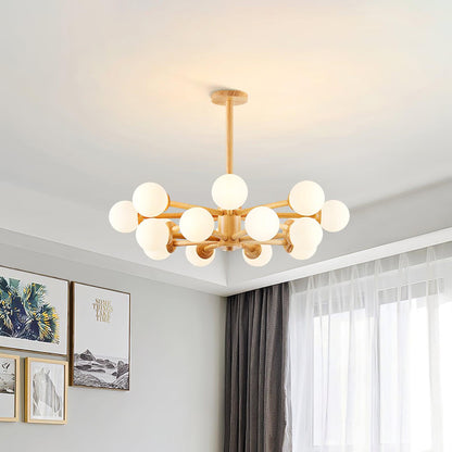 Kozan Wooden Gasolier Chandelier